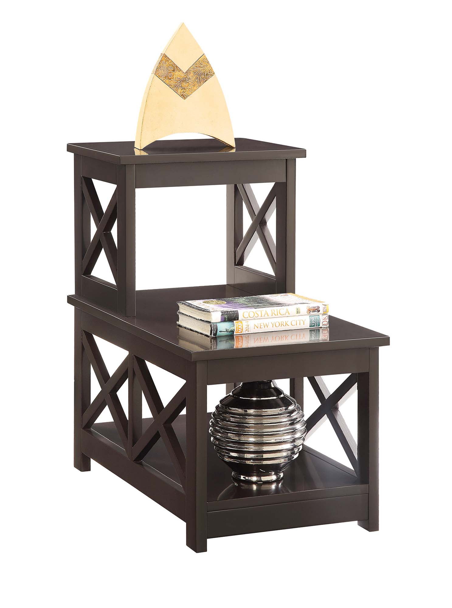 Convenience Concepts Oxford 2 Step Chairside End Table, Multiple Finishes