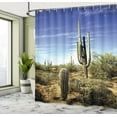 thumbnail image 5 of Ambesonne Landscape Shower Curtain, Cactus Spined Leaves, 69"Wx84"L, Blue Green, 5 of 5