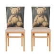 thumbnail image 2 of WOBOGO Cute Teddy Bear Doll Dining Room Chair Covers 6 Pieces Super Fit Elastic Fiber Removable Washable Protective Cover, 2 of 6
