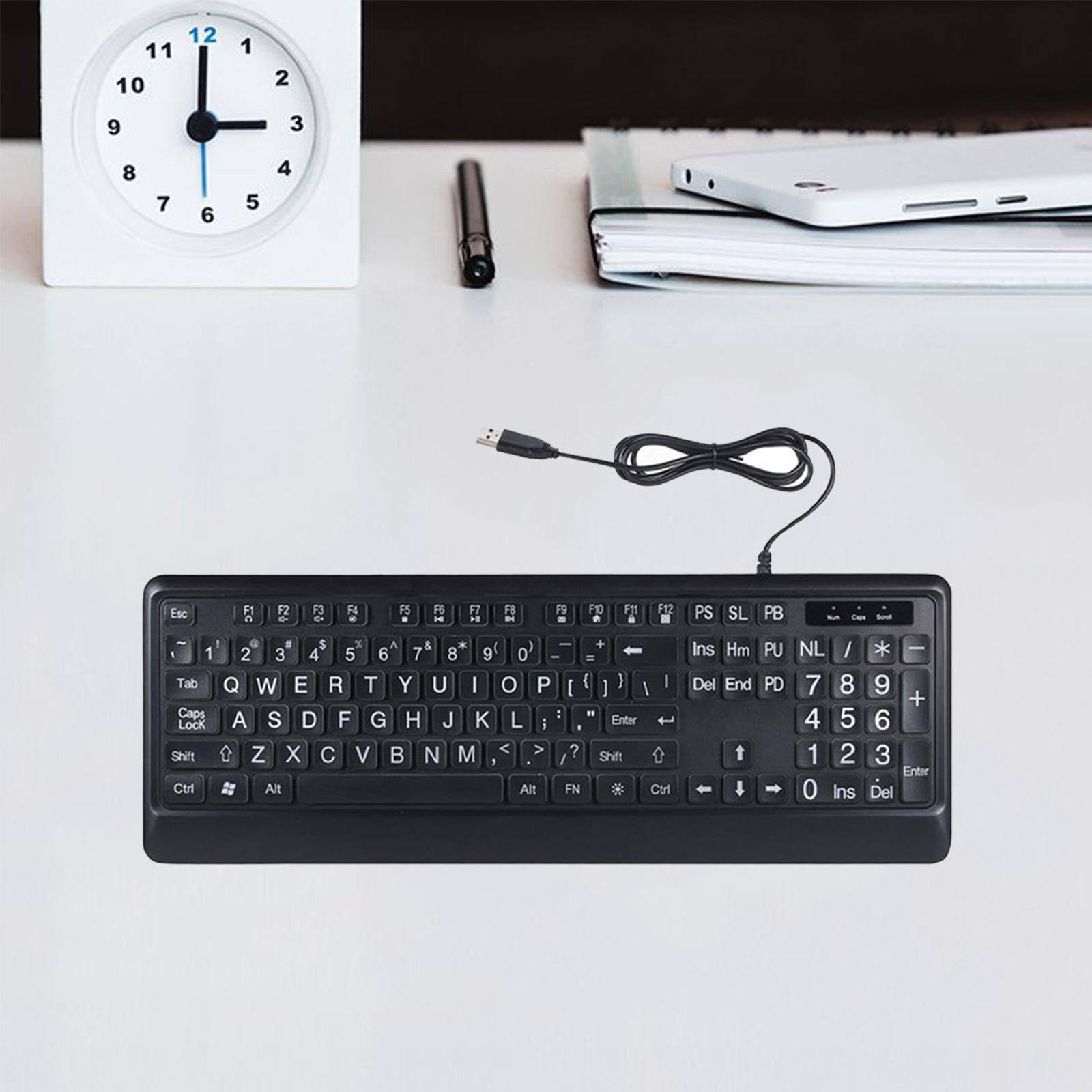 Wzmzjy Backlit Keyboard 106 Keys Durable Mechanical Feeling Numeric Keypad for Computer