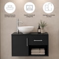 thumbnail image 4 of Mueble de Baño Flotante Completo Ninon Home EGO con Lavabo y Monomando NEGRO, 4 of 6