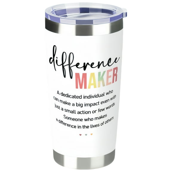 Swig Tumbler-Difference Maker Tumbler, 20 Oz Stainless Steel - Motivational, Office, Work Gifts for Women - Anniversary, Christmas, Birthday, Thank You Gifts for Boss, Leader, Employee, Coworker