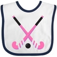 thumbnail image 3 of Inktastic Field Hockey Sticks Girls Baby Bib, 3 of 4
