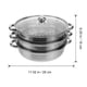 thumbnail image 4 of Olla de acero inoxidable de 28 cm para sopa de tres capas, vaporera multifunción de doble uso, utensilios de cocina, regalo de cocina (plateada), 4 of 7