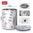thumbnail image 4 of Floral 12oz Stainless Steel Coffee Mug – Double-Wall Insulated Cup with Spill-Resistant Lid, 360° Full-Print Design, Keeps Drinks Hot & Cold for Home, Office, Travel,Thanksgiving,Christmas, Spring, 4 of 5