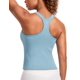 thumbnail image 1 of Musculosa CRZ YOGA sin costuras acanalada con espalda en Y azul XL, 1 of 5