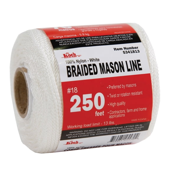Koch 7023741 250 ft. White Diamond Braided Polyester Mason Line