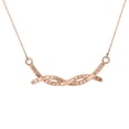 thumbnail image 4 of 10K Rose Gold Round Diamond Braided Infinity Necklace 20" Cable Chain 0.50 CT., 4 of 6