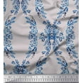 thumbnail image 1 of Soimoi Poly Georgette Fabric Floral & Ogee Damask Printed Craft Fabric by the Yard 42 Inch Wide, 1 of 1