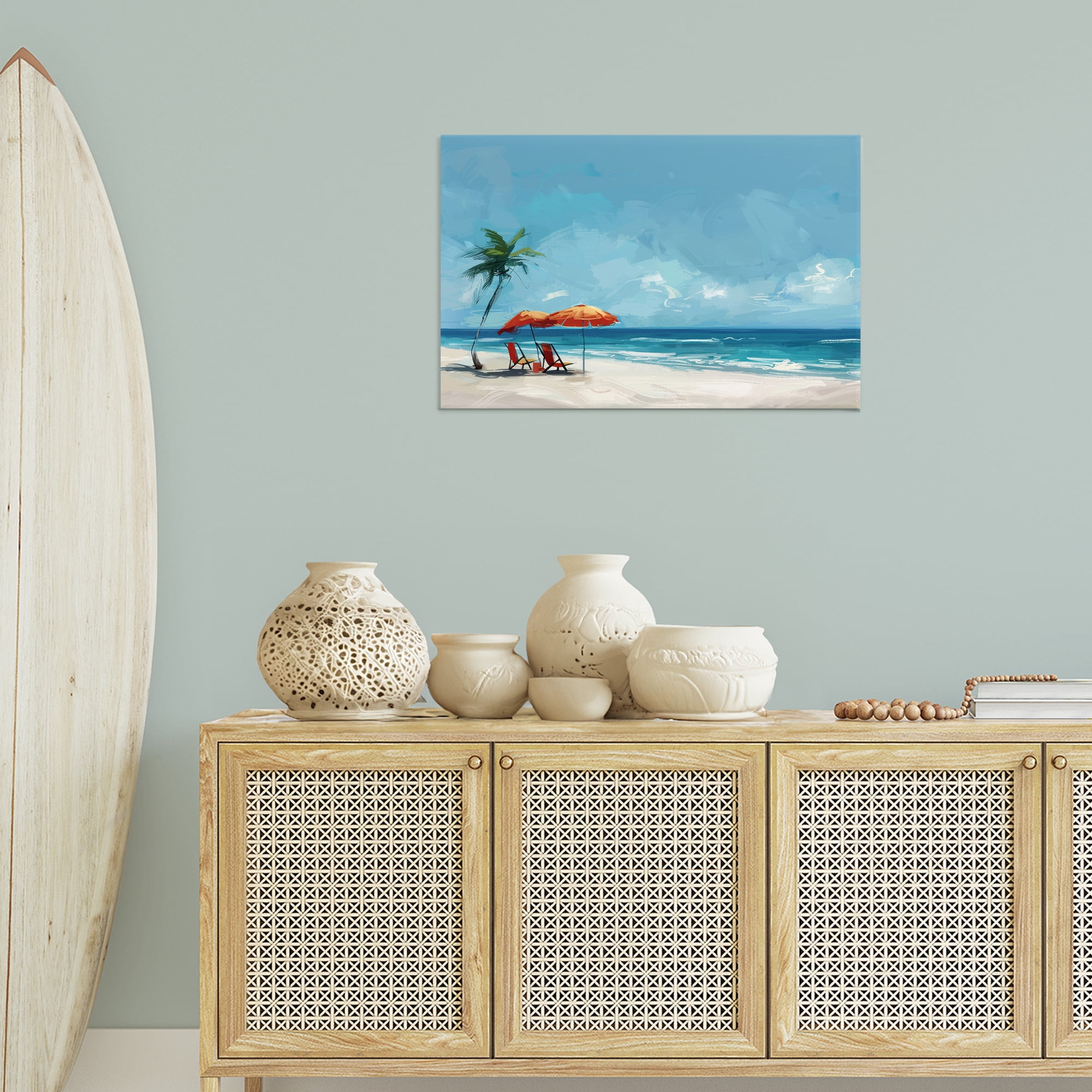 Stupell Industries Beach Chair Symphony Nautical & Beach Painting Wrapped Canvas Art Print Wall Art, 30 x 20