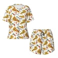 thumbnail image 4 of Lsque Pizza Slices Women's Short-Sleeved Pajama Set - 2 Piece Soft and Lightweight Sleepwear Set-3X-Large, 4 of 9