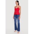 thumbnail image 3 of Women's Pleated Crochet Trim Split Front Cami, 3 of 4