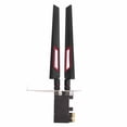 thumbnail image 1 of PC  Adapter Card, 1200Mbps Stable Wide Range High Speed 2.4GHz 5GHz PCI Express X1 WiFi Card with 10dBi Dual Antenna for Computer for  7 8 10, 1 of 7