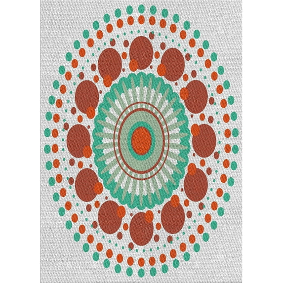 Ahgly Company Indoor Rectangle Patterned Pale Blue Novelty Area Rugs, 4' x 6'