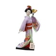 thumbnail image 3 of deevoka Traditional Statue 12in Japanese Kimono Geisha Doll Collectible Statuette Asian Violet, 3 of 9