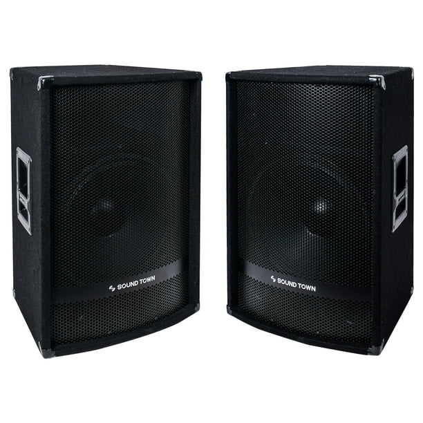 Sound Town 2Pack 15" Powered 1400 Watts DJ/PA Speakers with