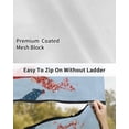 thumbnail image 6 of 4th of July RV Awning Sun Shade Screen 9'X7' America1776-2026 Mesh Sunscreen Blue Vintage USA Flag Awning Shade Screen with Zipper UV Blocker Completed Kits Outdoor Canopy for RV Motorhome Camper, 6 of 7