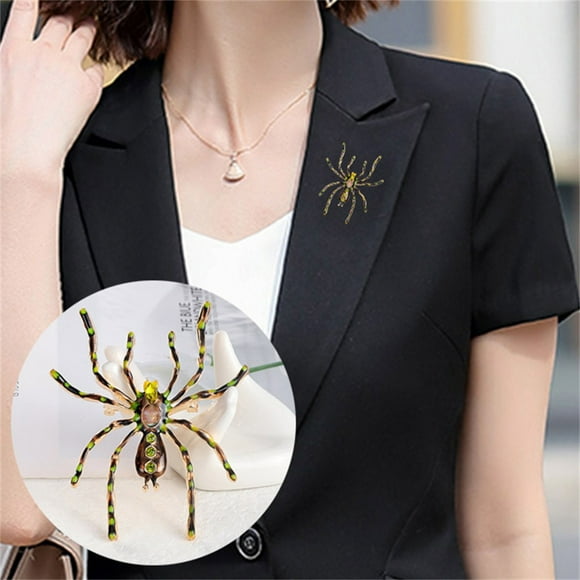 TopLLC Brooches Halloween Spider Bouquet Brooch Generous Versatile Clothing Party Dinner Party Dance Performance Brooch Brooch