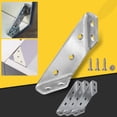 thumbnail image 1 of Conector de esquina universal para muebles de acero inoxidable, conector de fijación en ángulo, marco de soporte triangular para muebles de acero inoxidable (50 unidades), 1 of 5