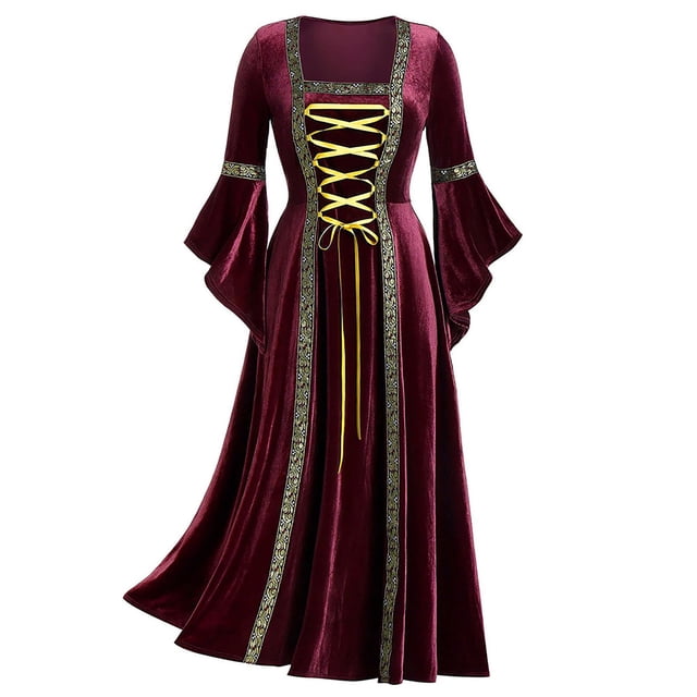 Leutsin Robe Longue à Manches Longues pour Femmes Grande Taille, Style Cool, Patchwork, Bandage