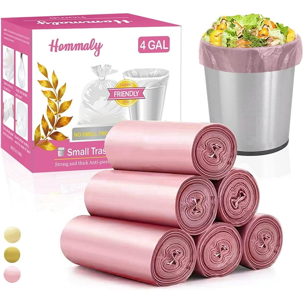 Bolsas pequeñas de 4 galones/180 piezas Bolsas de basura de color rosa Bolsas de basura de color rosa sólido Bolsas de plástico de basura de baño para el hogar Dormitorio Escritorio Revestimiento de basura Adecuado para 12-15 litros 3,3,5,4,4,5 galones Adecuado (rosa 180) esquí esquí Gafas de esquí