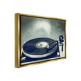 thumbnail image 4 of Stupell Industries Vintage Record Turntable Novelty Photography Gold Floater Framed Canvas Art Print Wall Art, 31 x 25, 4 of 10