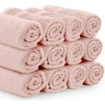 thumbnail image 3 of White Classic  Luxury Cotton Washcloth 13x13 - Set of 12 Pink, 3 of 5