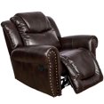thumbnail image 2 of Aukfa Leather Recliner Chair, 41" Oversized Armchair for Living Room Bedroom, Espresso, 2 of 11