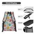 thumbnail image 4 of Rateoe Skull and Flowers Pattern Durable Student Backpack Laptop Bag- Ergonomic Design, Waterproof Twill Fabric - Ideal for School, Travel, and Outdoor Activities, 4 of 6