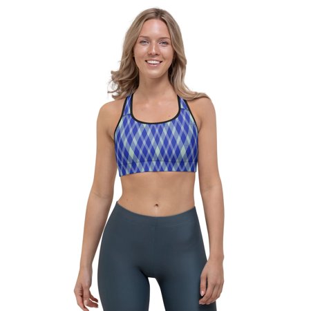 

Women’s Plaid Pattern Soft Colorful Comfortable Sports bra