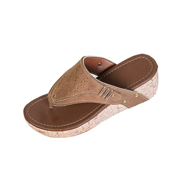 Tauxra Sandales Compensées en Liège pour Femmes avec Boucle Ajustable et Semelle Intérieure Coussinée pour l'Été, Sandales Décontractées Confortables pour Femmes avec Semelle Extérieure à Traction Texturée
