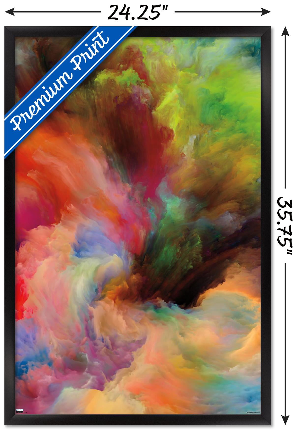 Paint Motion Imagination Wall Poster, 22.375" x 34" Framed