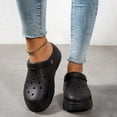 thumbnail image 2 of Rokment Platform Chunky Clogs Garden Shoes for Women with Back Straps Beach Summer Casual Wide Width Closed Toe Arch Support Non Slip Gardening Work Barefoot Water Sandals Black Size 5.5, 2 of 6