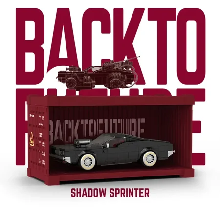 Container Sports Car Back To The Future Series 2 Change Puzzle Building Block Toy Tabletop Decoration Gift With Box