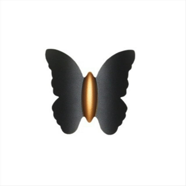 Lámpara de Pared Impermeable para Exteriores, Lámpara de Pared con Forma de Mariposa, Escalera Minimalista, Lámpara de Pared para Pasillo, Color Negro