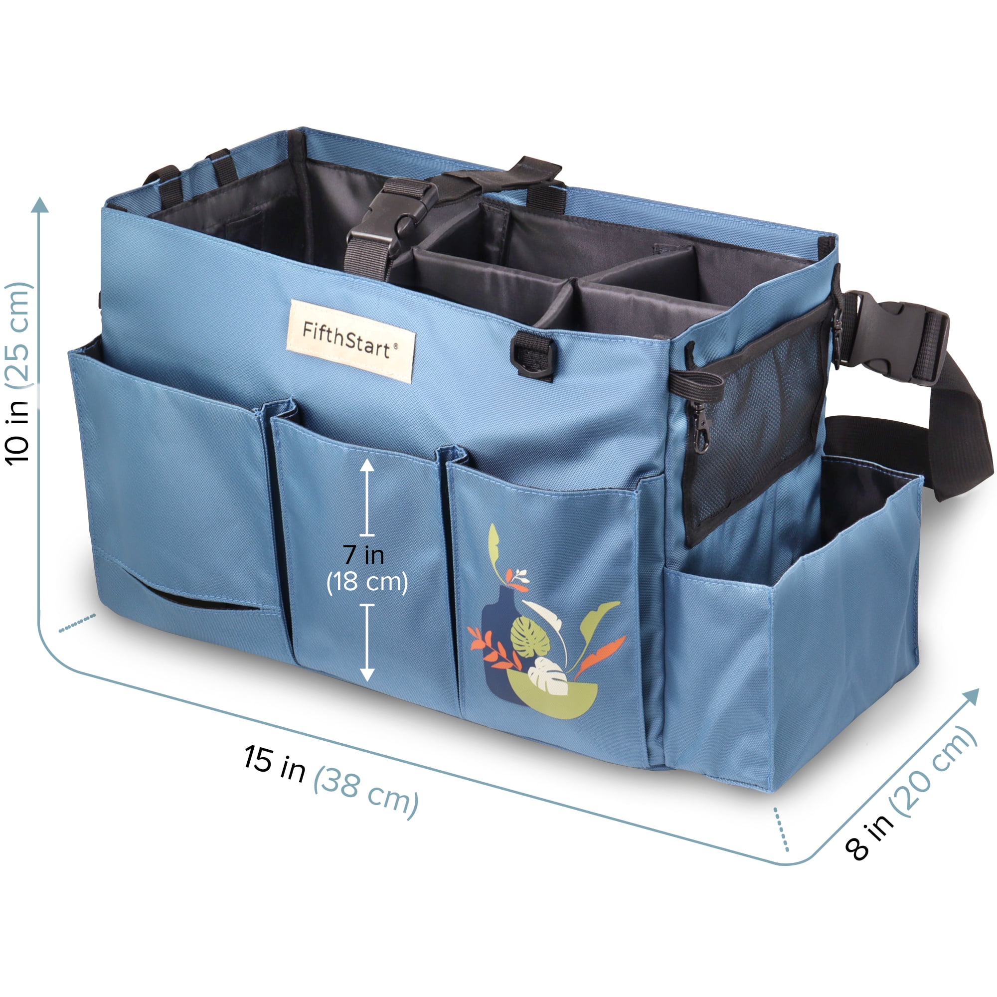 Large Wearable Cleaning Caddy Bag with Handle, Portable Organizer Cleaning  Supplies Organizer Bag with Shoulder & Waist Straps for Travel Bedroom  Bathroom Organizer Sky Blue 
