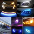 thumbnail image 4 of DRL Coche Flexible LED Luces De Circulación Diurna Luz De Señal De Giro Faro Impermeable 30cm 45cm 60cm Blanco Rojo Amarillo Azul Rosa, 4 of 4