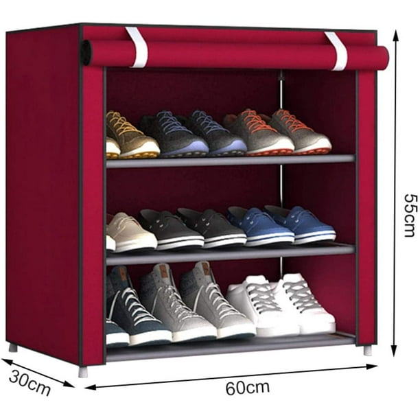 KSCD 4KSCD Tier Shoe Rack Sturdy NonKSCD Woven Shoe Organizer