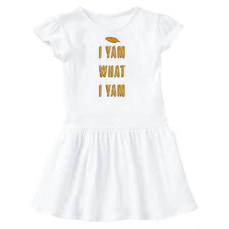 

Inktastic Thanksgiving I Yam What I Yam Funny Gift Toddler Girl Dress