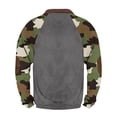 thumbnail image 3 of guisaled Mens Camo Sweatshirt Crewneck Half Zip Up Long Sleeve Pullover Tops Fall Winter Outdoor Camouflage Camping Hunting Shirts Valentine'S Day s, 3 of 5