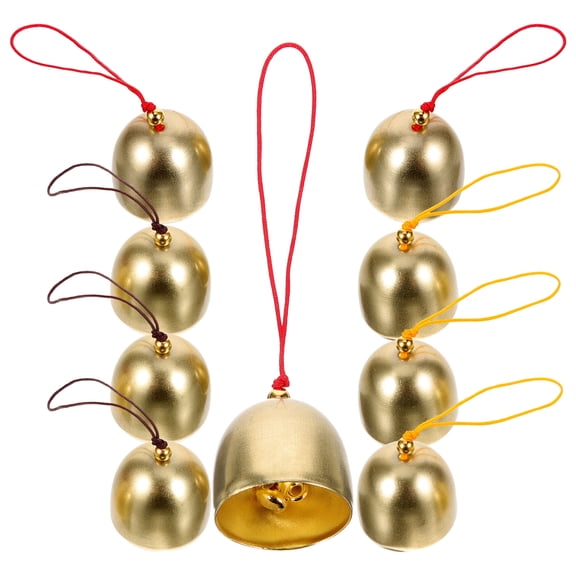 LEORX 9Pcs Mini Bells Alloy Crisp Sound Vintage Style Bell Decor For Parties