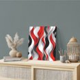 thumbnail image 2 of Wall Art Prints, Red Black Grey Framed Canvas Prints for Bedroom Living Room Bathroom Office, Moire Modern Artwork Abstract Gallery Wrap Wall Art Poster for Gifts Home Decor 12"x12", 2 of 9