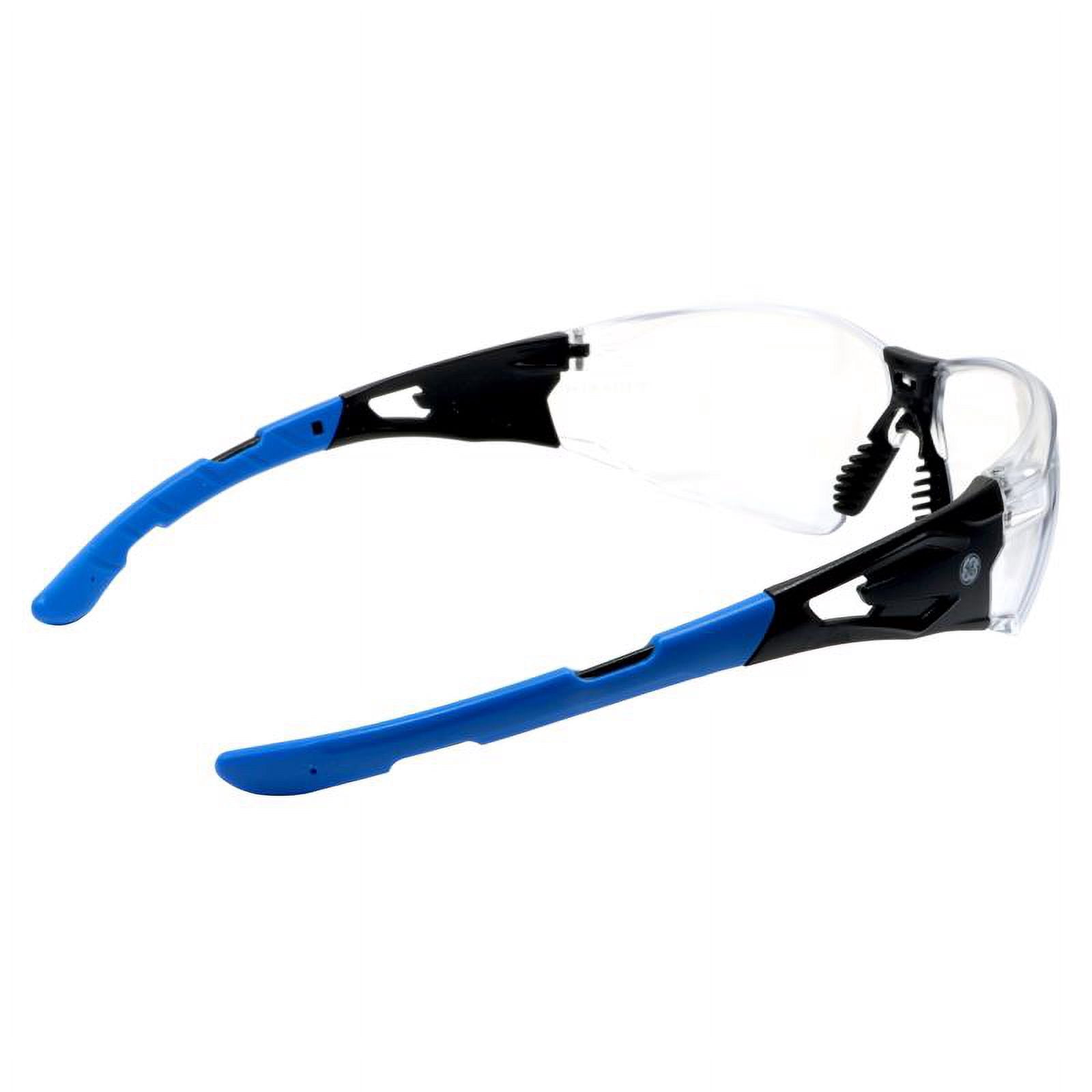 General Electric 05 Series Anti-Fog Impact-Resistant Safety Glasses Clear Lens Black/Blue Frame 1 pk