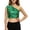 Green, variant on Girls Sequin Cut Crop Top Shimmering Square Pattern Stage Performance Tee Streetwear Shirts Tees Tops Girls ,Blue,170/180