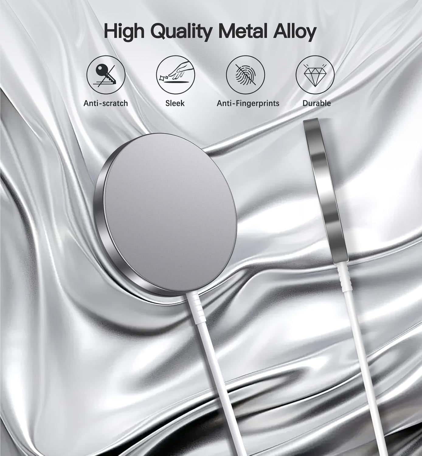 Magnetic Wireless Charger 15W Fast Mag-Safe Charging Pad for iPhone17/16/ 15 /14/13/12 Series AirPods 3/2/Pro/Pro 2 with LED Indicator Light