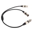XLR Splitter Cable 3 Pin Female to Dual Male Noiseless Low Loss XLR Y