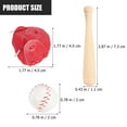 thumbnail image 3 of BEADCEST 2 Sets of Wood Baseball Bat Red for Gift for Collectors, 3 of 4