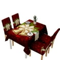 thumbnail image 2 of Christmas Table and Chair Covers Santa Claus Bells Pattern for Kitchen Dining Room Tablecloth Decorations, 2 of 2