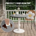 thumbnail image 4 of TOPCHANCES Fitted Round PVC Tablecloth 35 Inch, Waterproof Oil-Proof Vinyl Table Cover for Kitchen Dinning Room Picnic Holiday Party Decoration (Gray), 4 of 13