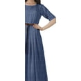 thumbnail image 5 of Moomaya Printed Short Sleeve Dress Pleated Women Plus Size Casual Work Dress, 5 of 6